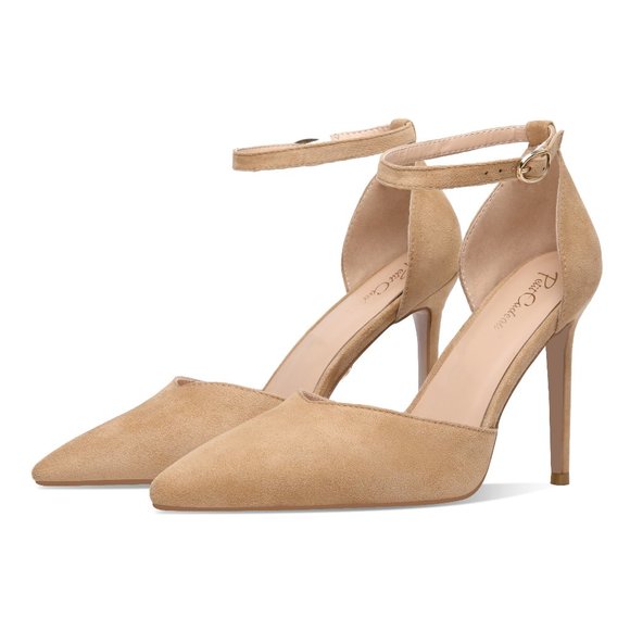 Petit Cadeau Carolyn - 4" Pointed Toe High Heel Sandals with Ankle Straps. NEW! - Picture 2 of 5